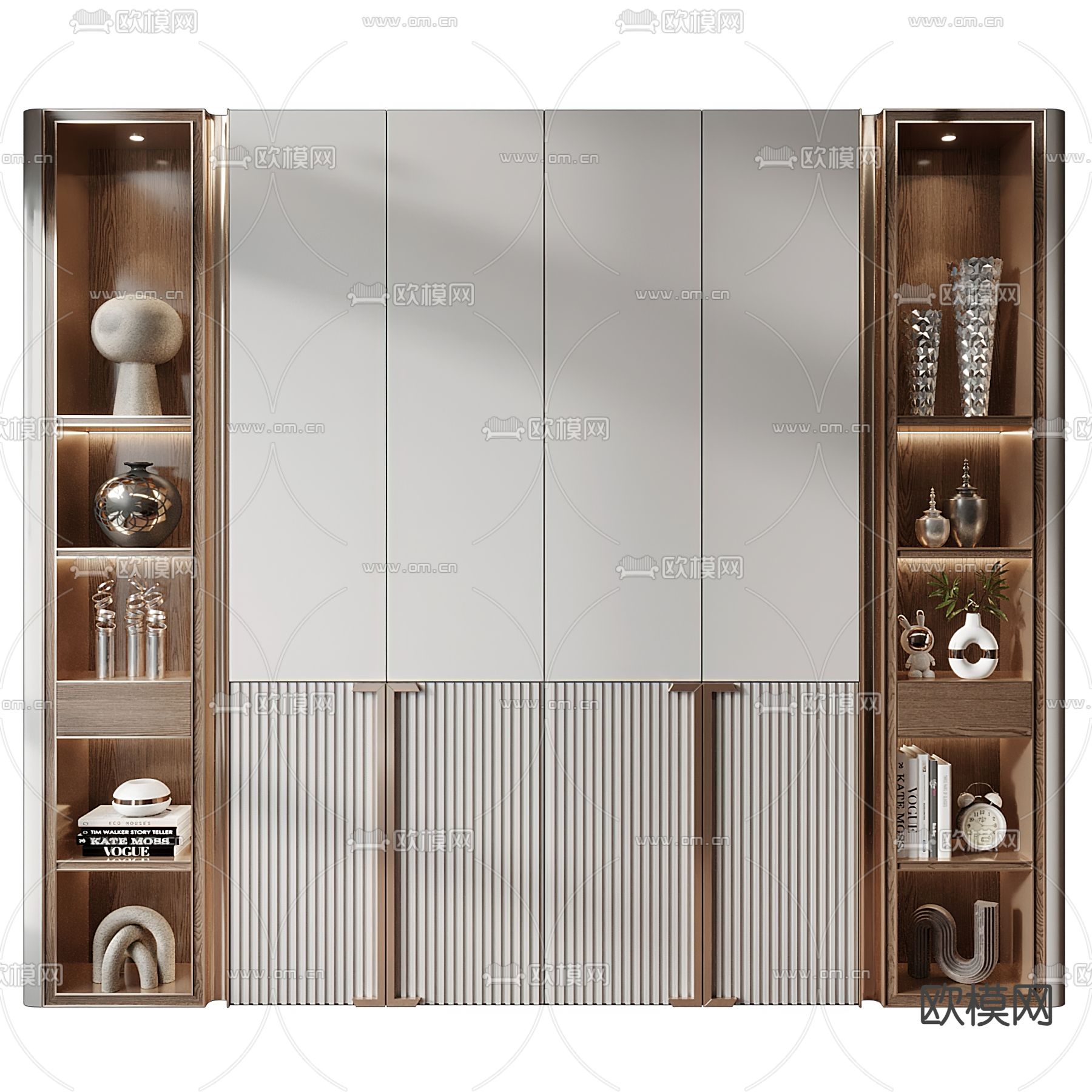 现代装饰柜 陈列柜3d模型下载