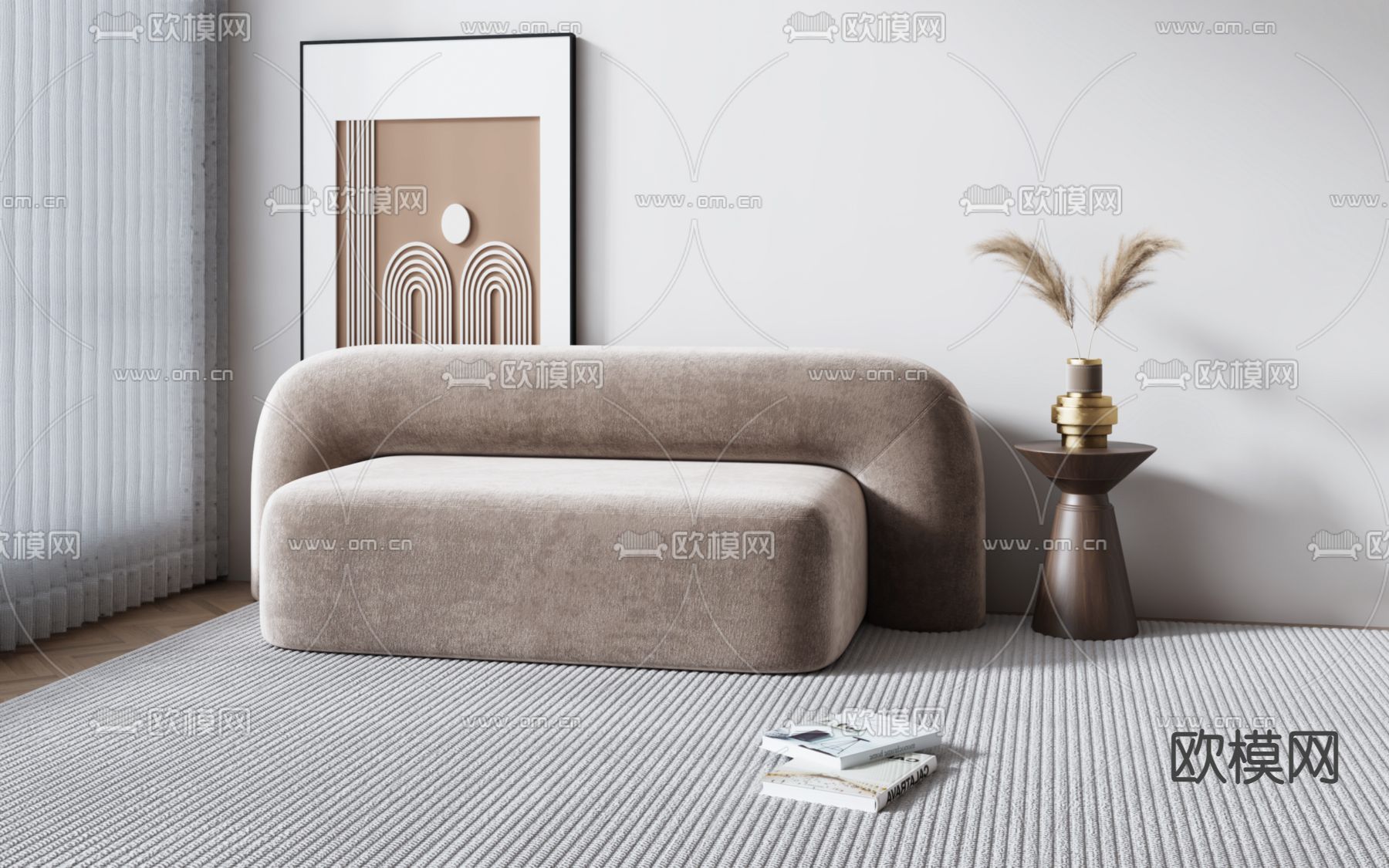 双人沙发 懒人沙发3d模型下载