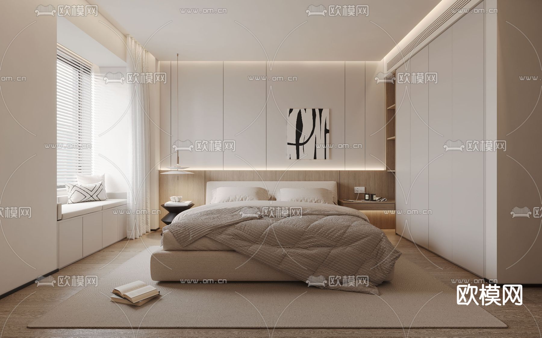 现代客厅3d模型下载（渲染图7）