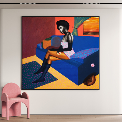 现代装饰画 人物挂画su模型