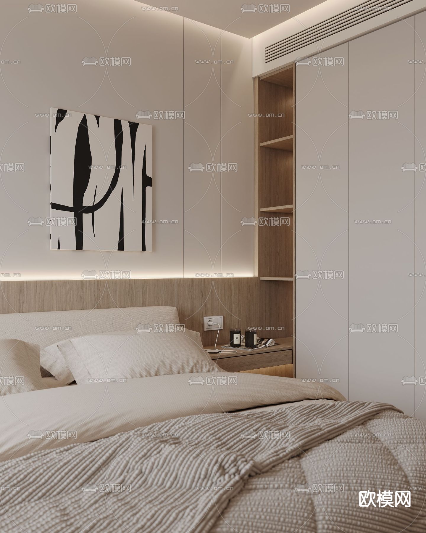 现代客厅3d模型下载（渲染图5）