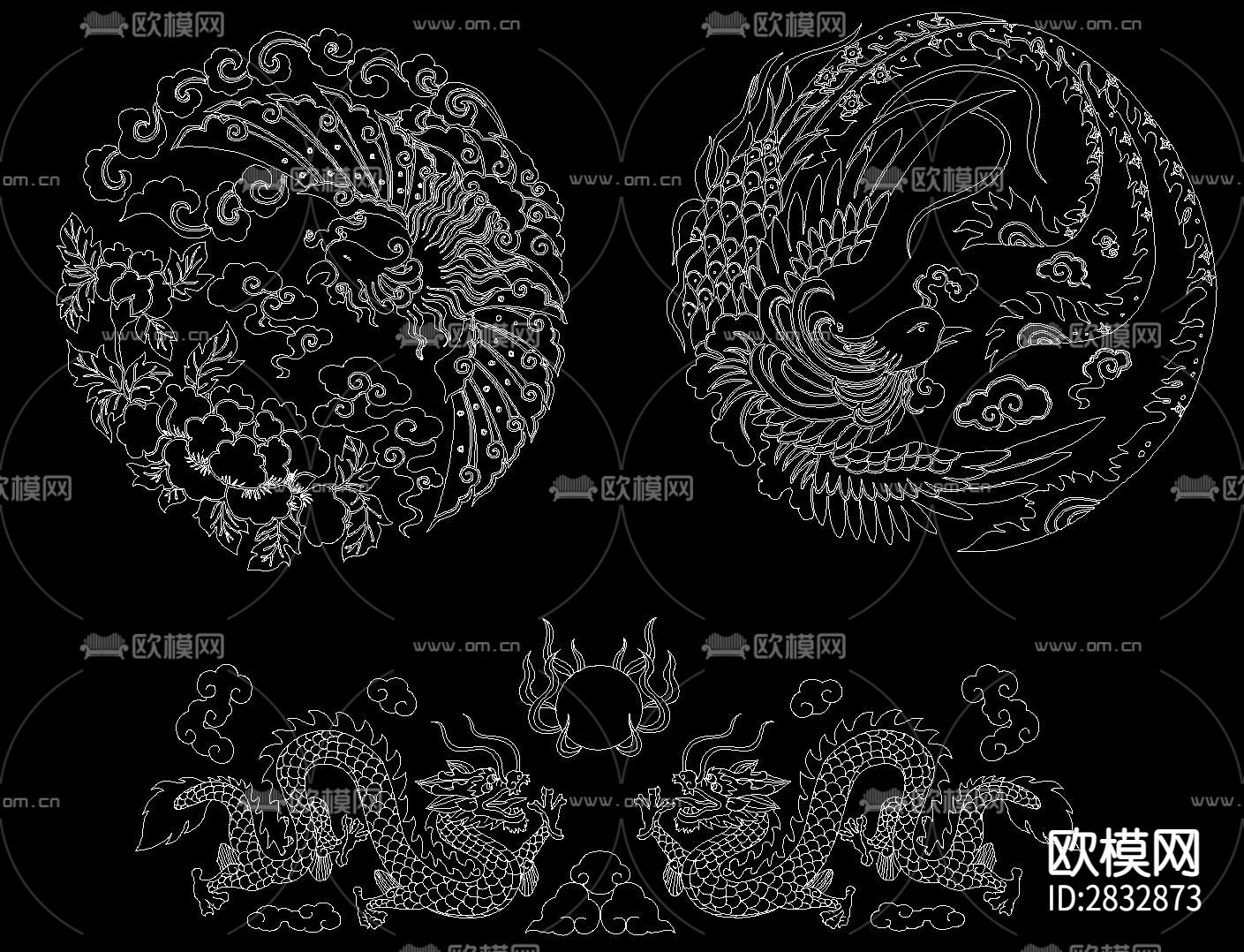 龙凤cad图库下载（渲染图7）