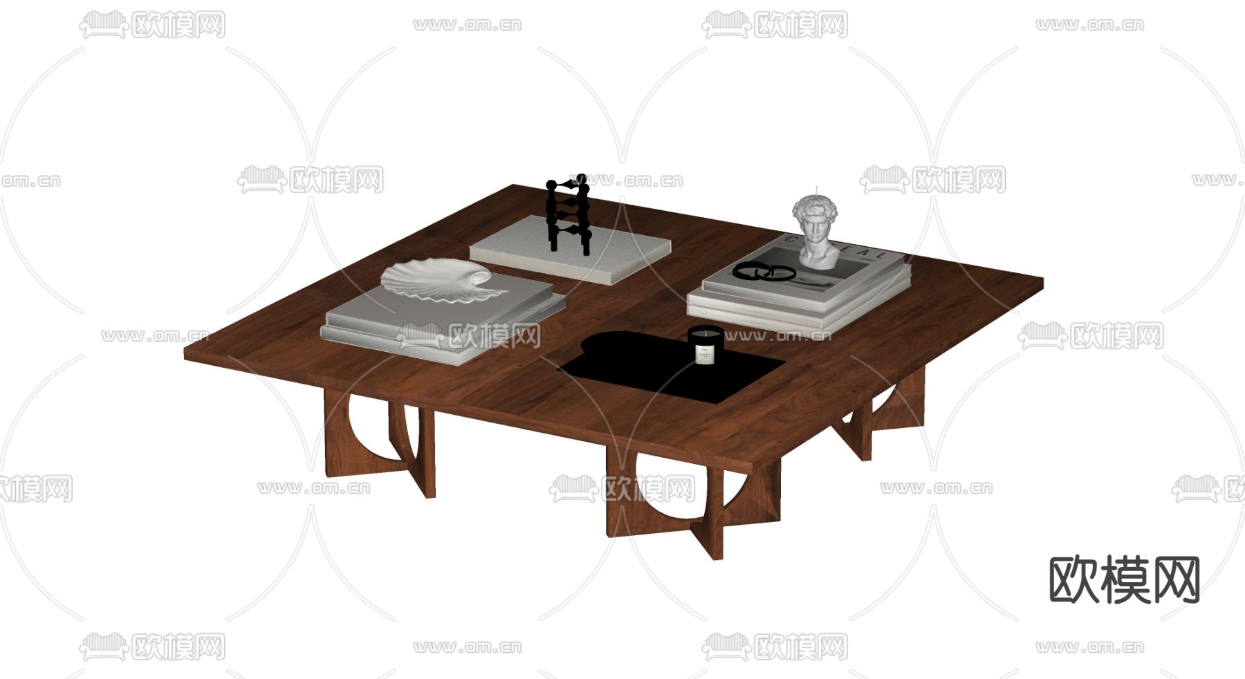 中古风茶几su模型下载（渲染图2）