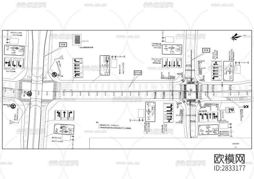 壟安大道及企業(yè)創(chuàng)新服務(wù)中心周邊道路交通工程改造升級項目cad施工圖下載(渲染圖10)