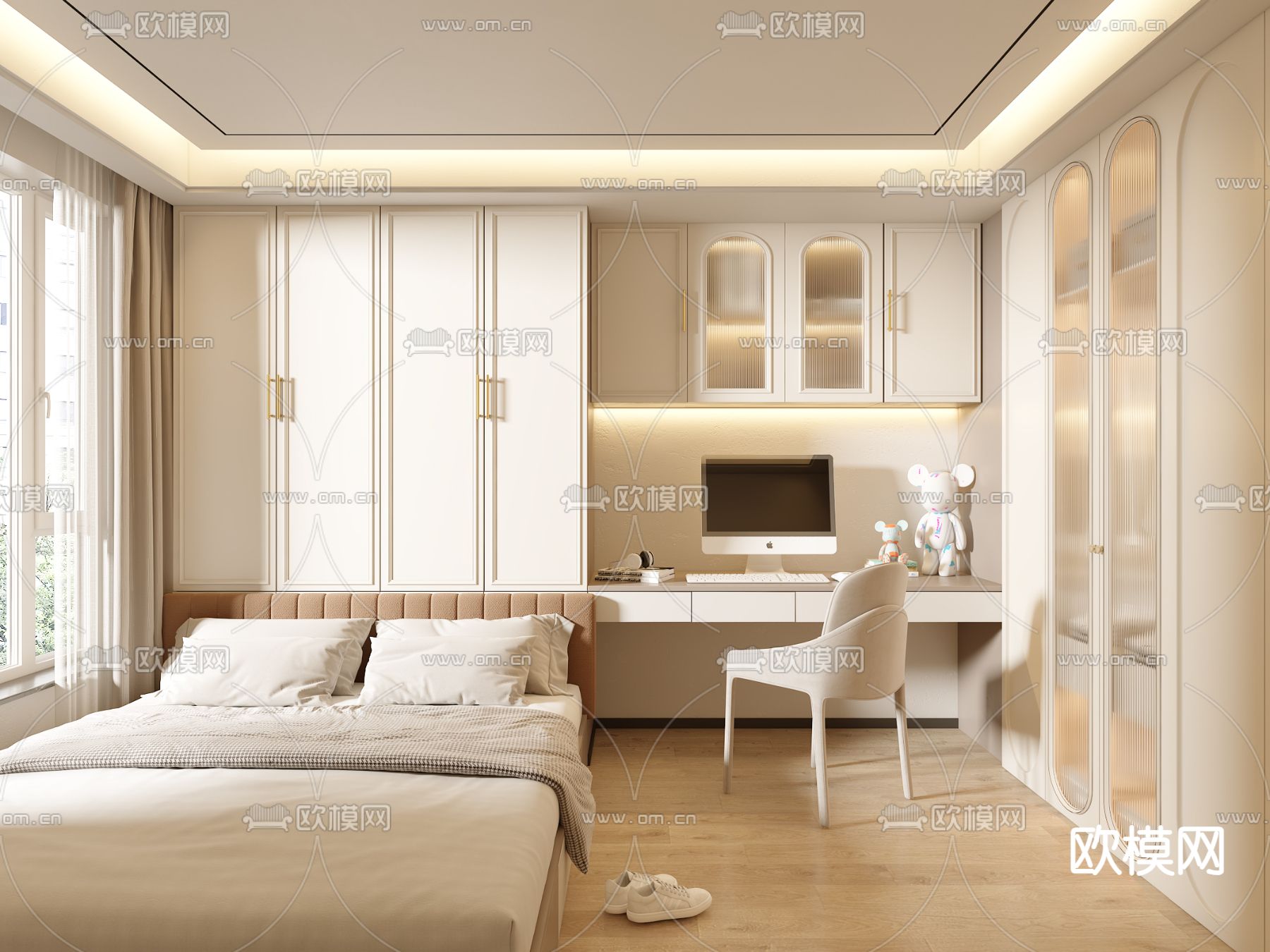 榻榻米卧室 次卧3d模型下载