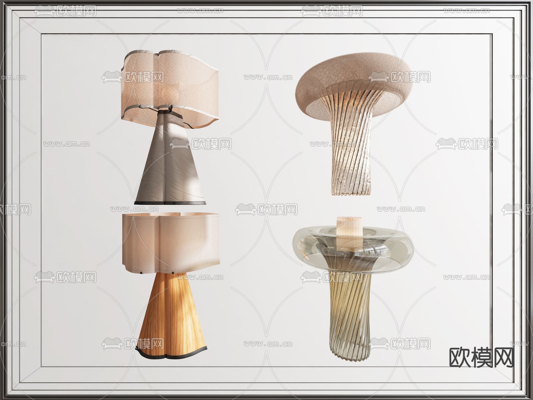 北欧台灯su模型下载（渲染图1）