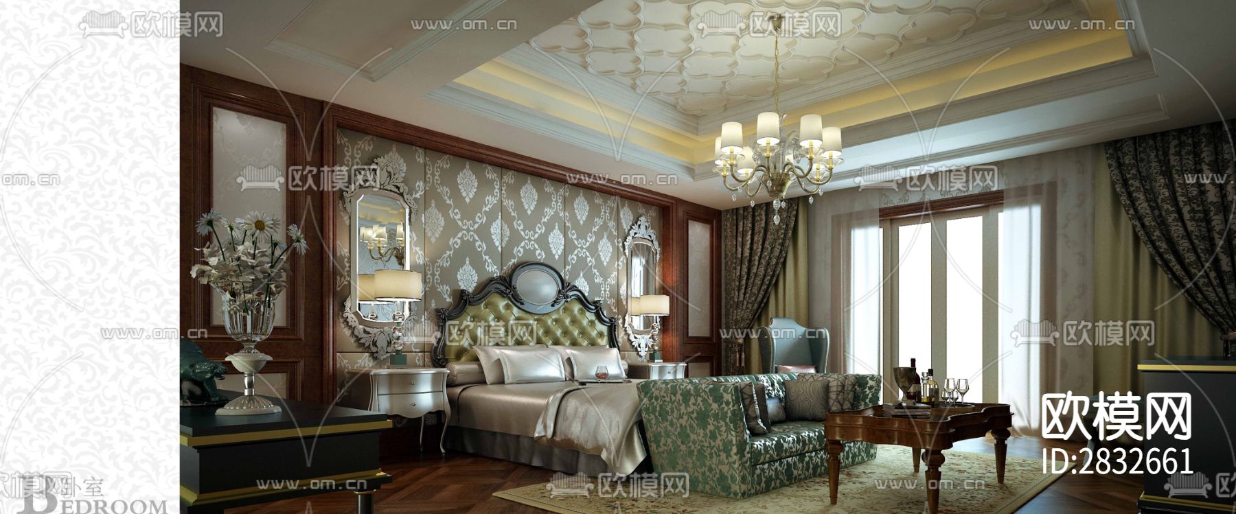 博园岚郡别墅cad施工图下载（渲染图3）