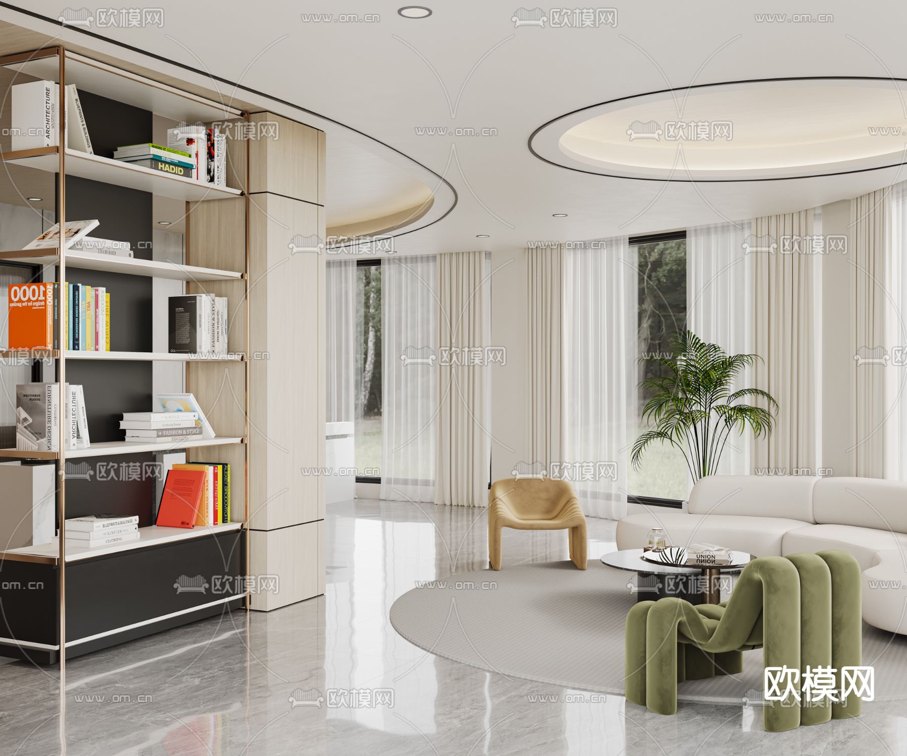 办公室休息区3d模型下载（渲染图3）