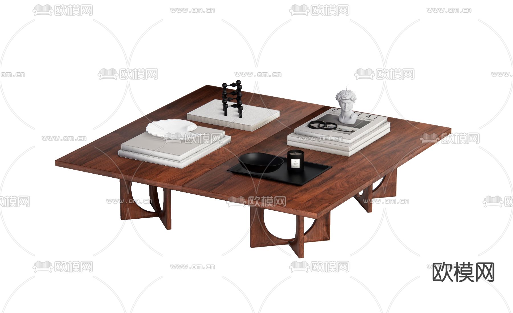 中古风茶几su模型下载（渲染图1）