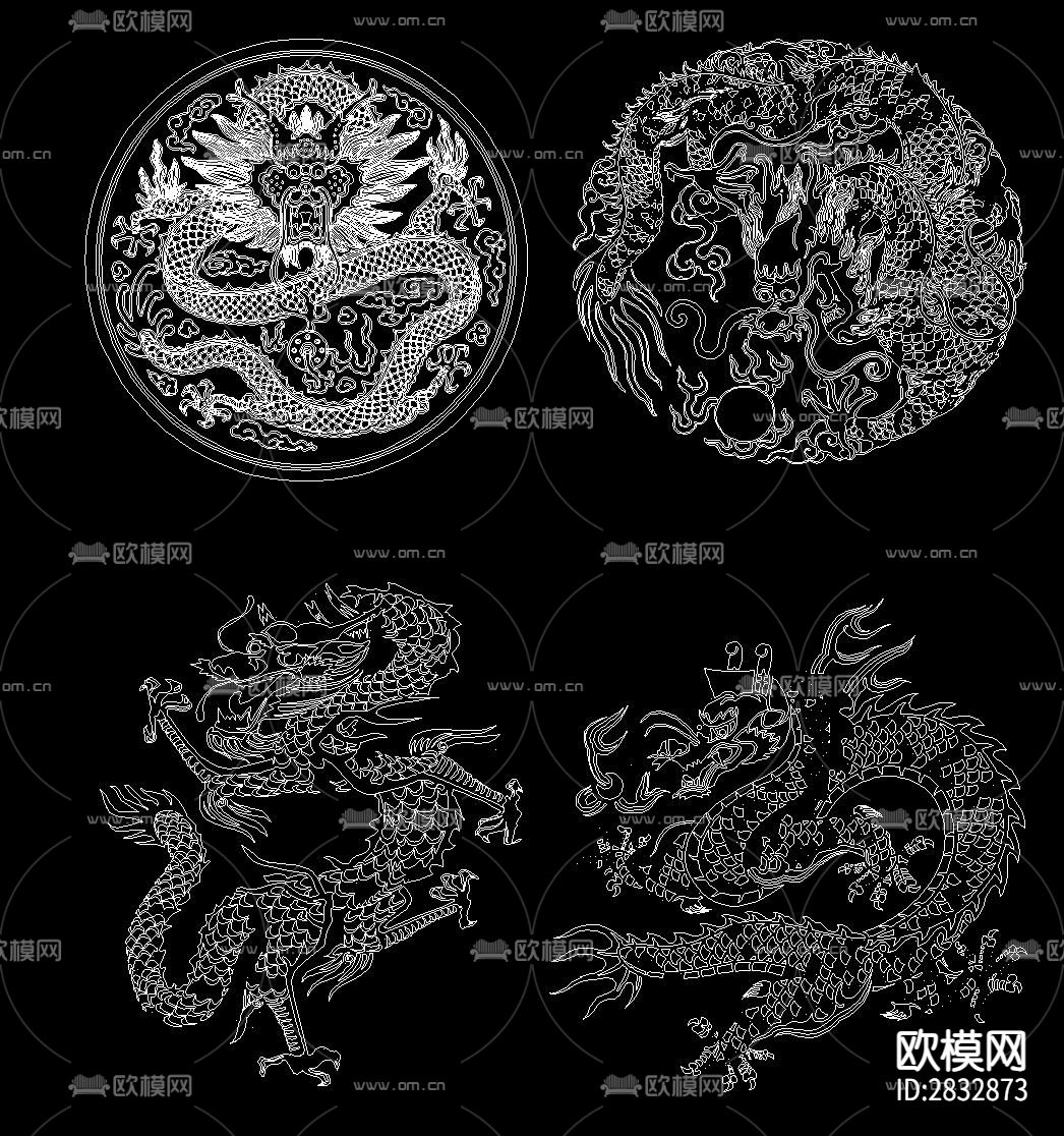 龙凤cad图库下载（渲染图1）