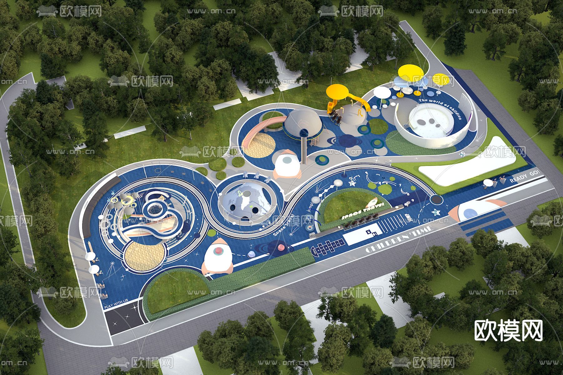儿童乐园 星空乐园3d模型下载