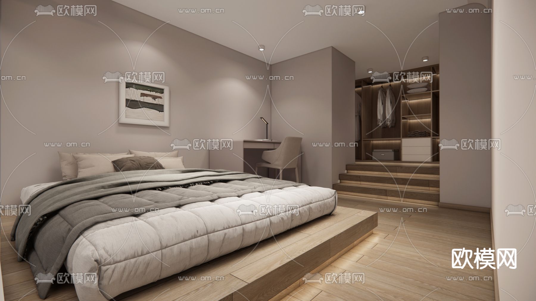 现代loft公寓su模型下载（渲染图1）