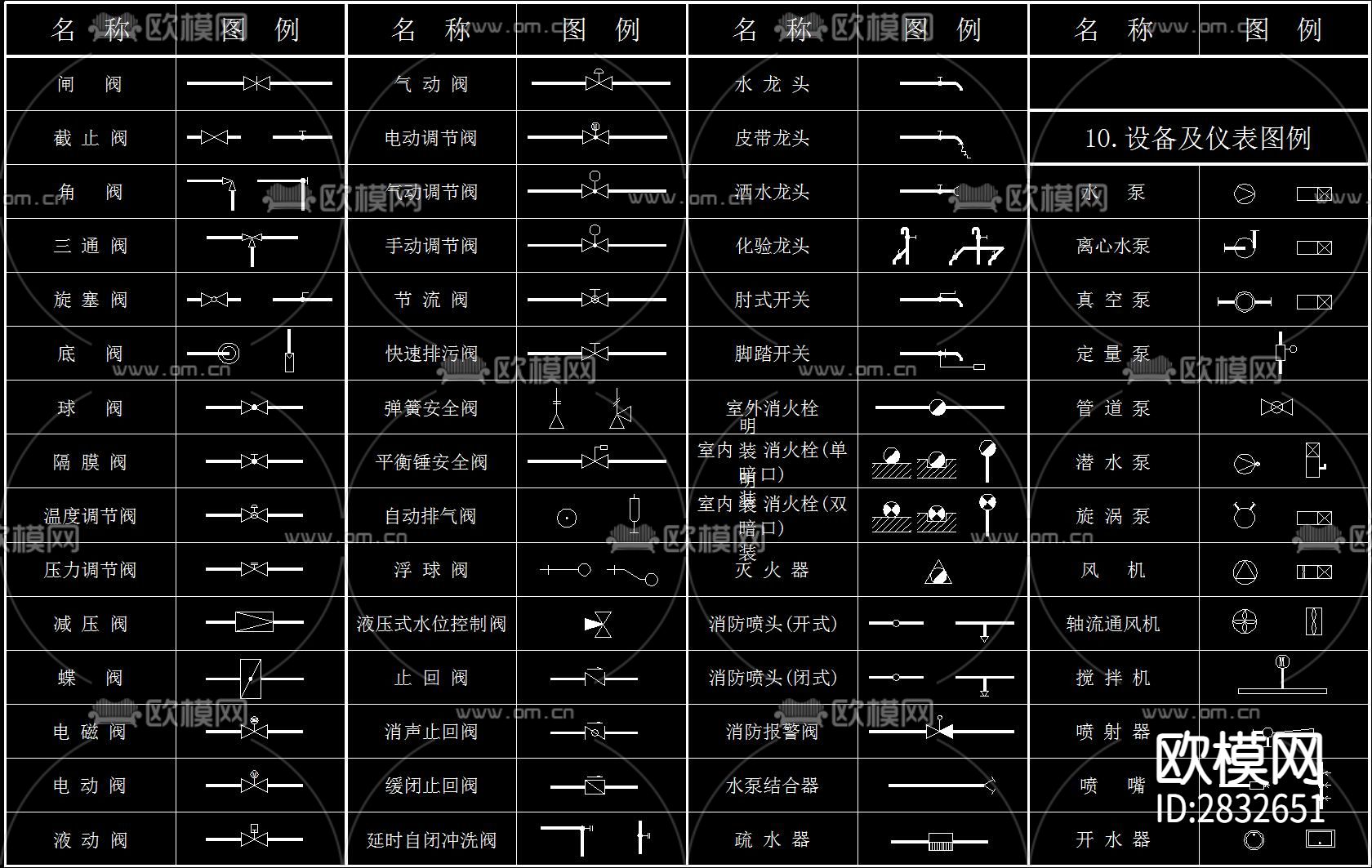 给排水cad图库下载（渲染图4）