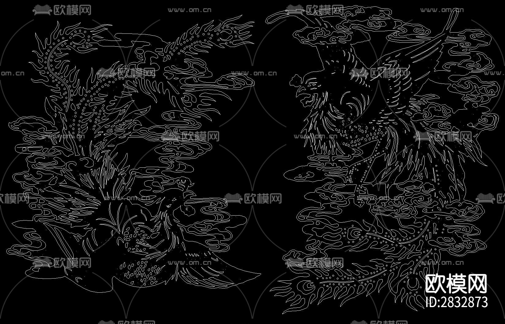 龙凤cad图库下载（渲染图2）