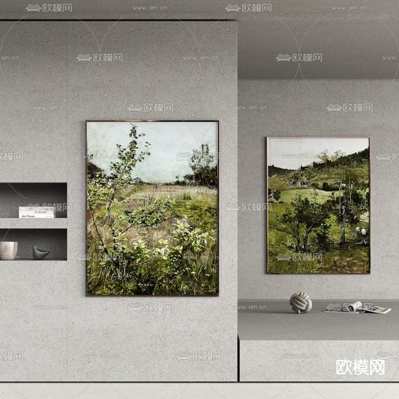 风景画 装饰画3d模型下载