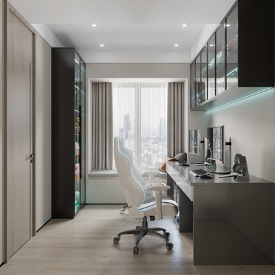  现代电竞房su模型 