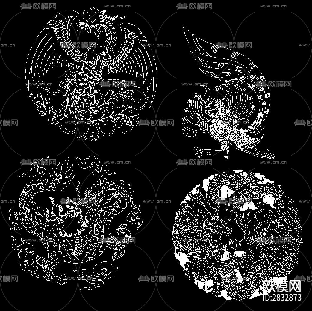 龙凤cad图库下载（渲染图8）