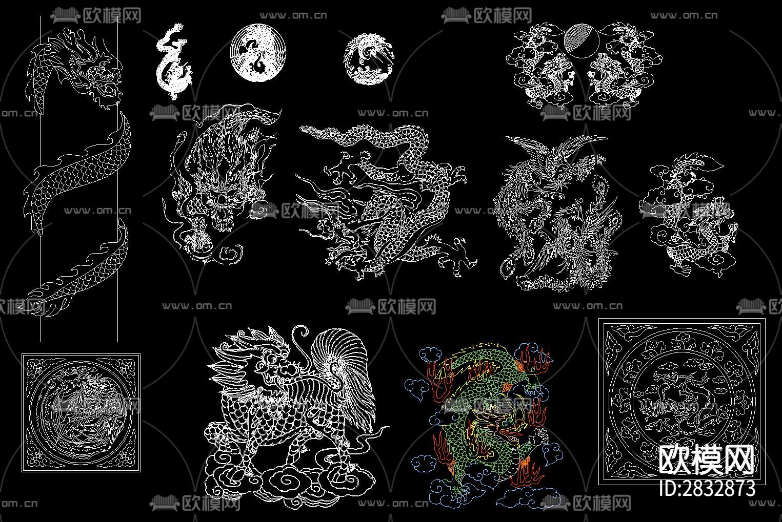 龙凤cad图库下载（渲染图10）