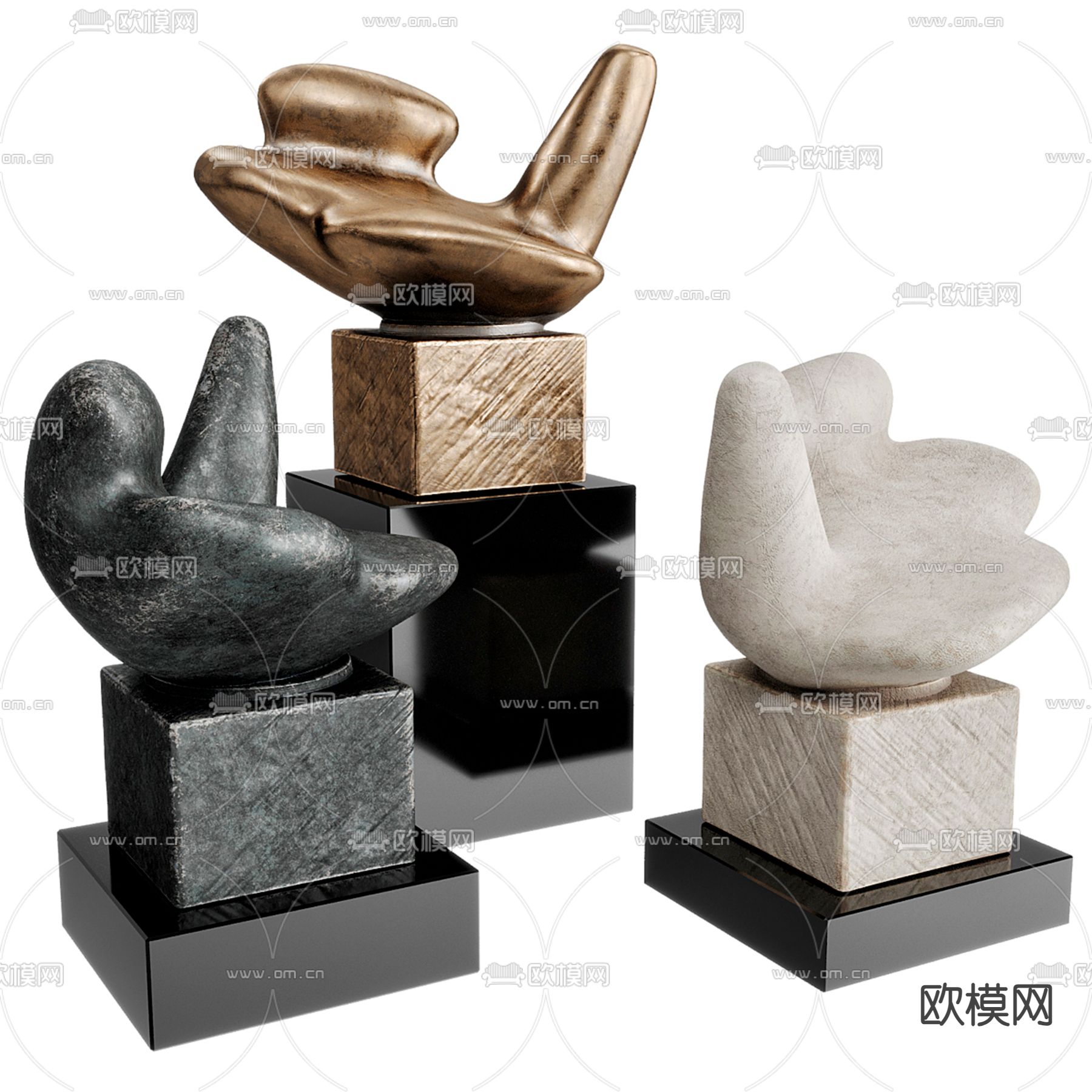 抽象雕塑 艺术摆件3d模型下载