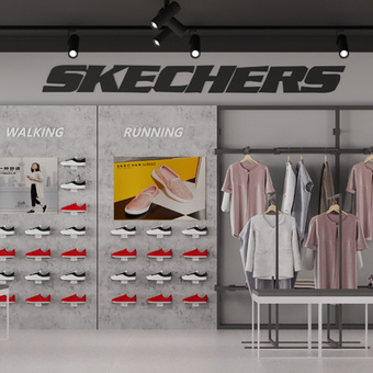 运动区专卖店 服装店3d模型