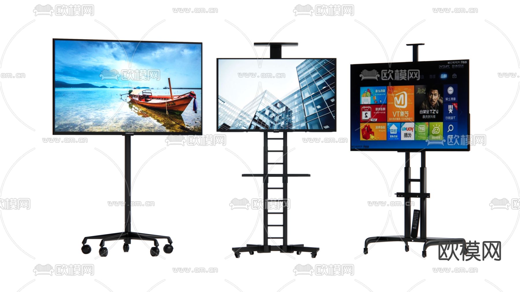 电视支架 电视机su模型下载（渲染图1）