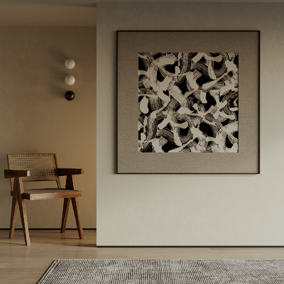  侘寂风装饰画su模型 