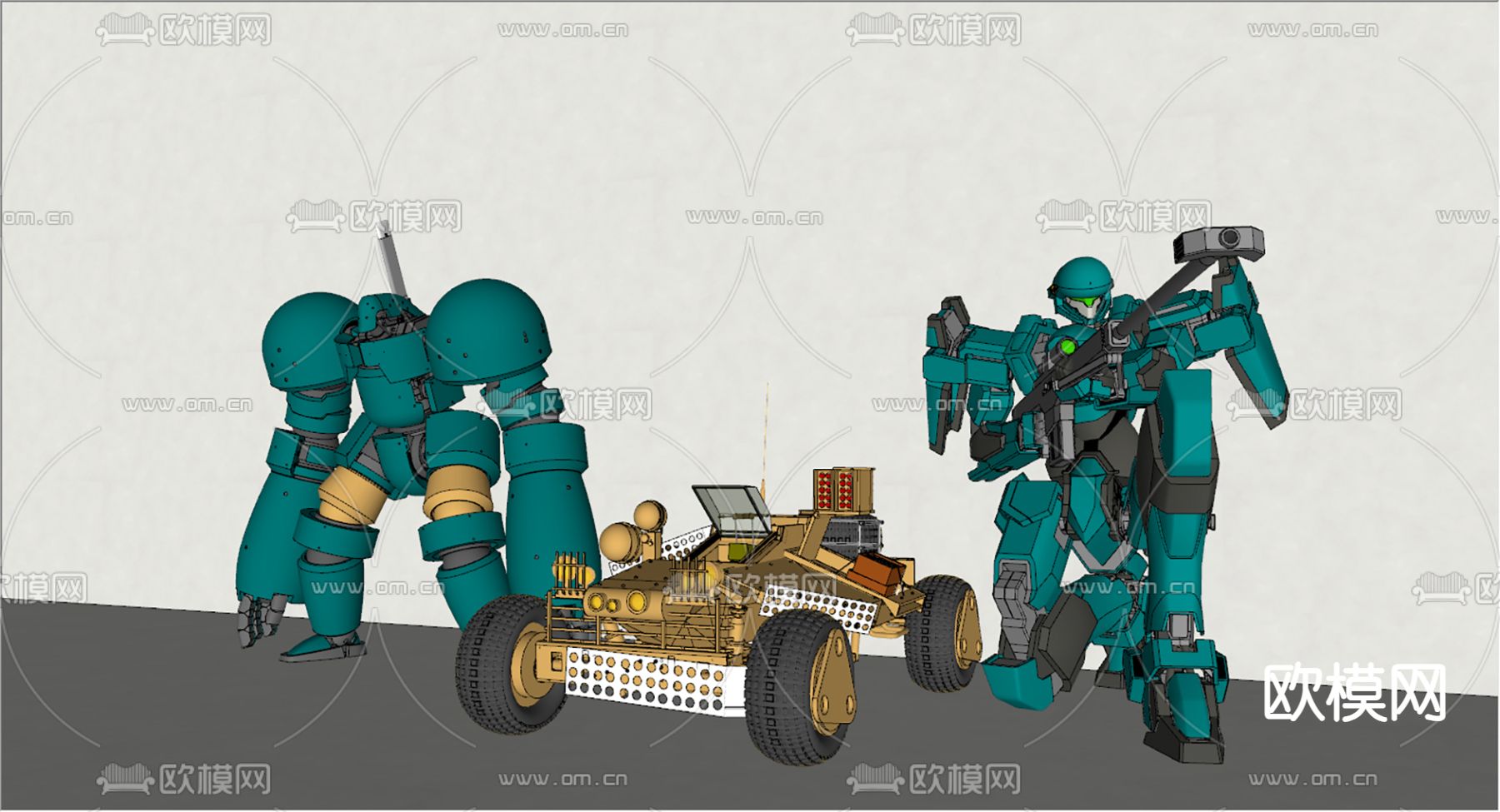 玩具机器人 玩具su模型下载（渲染图2）