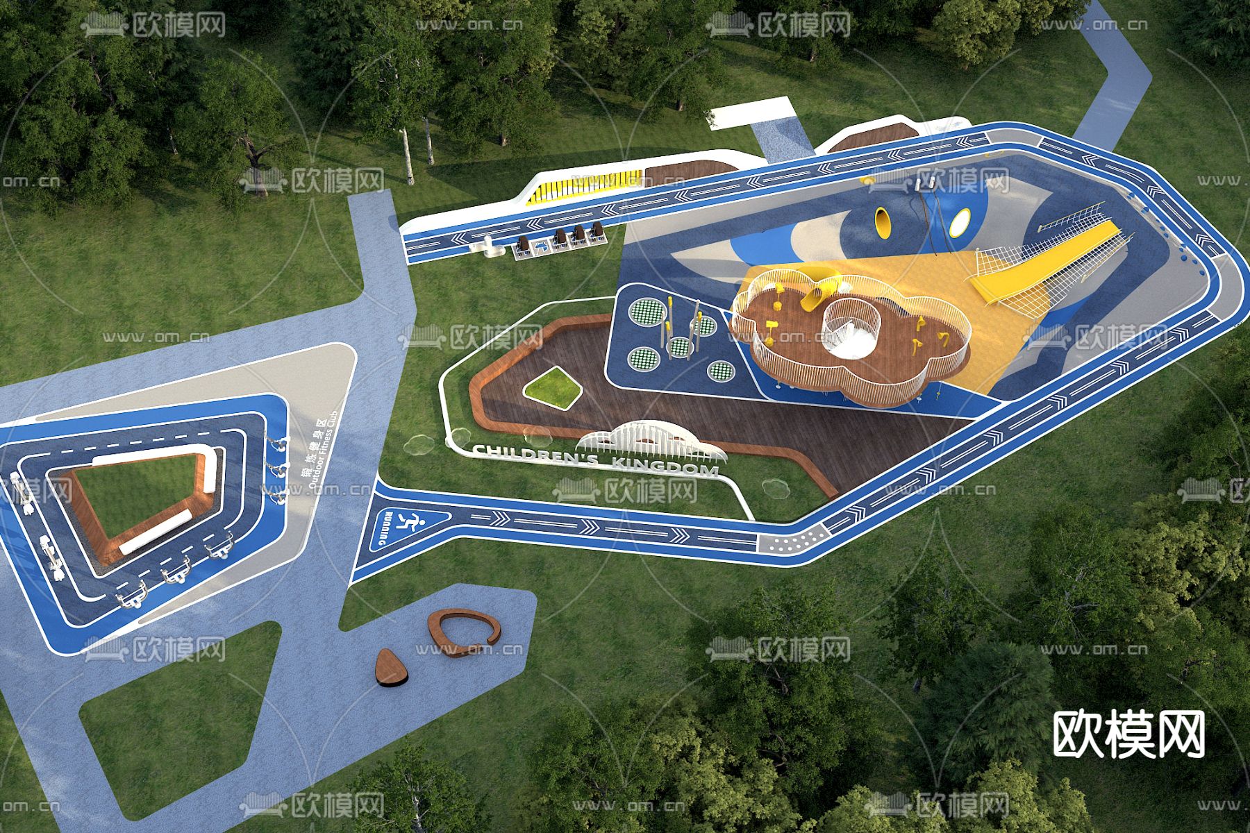 儿童乐园 星空乐园3d模型下载