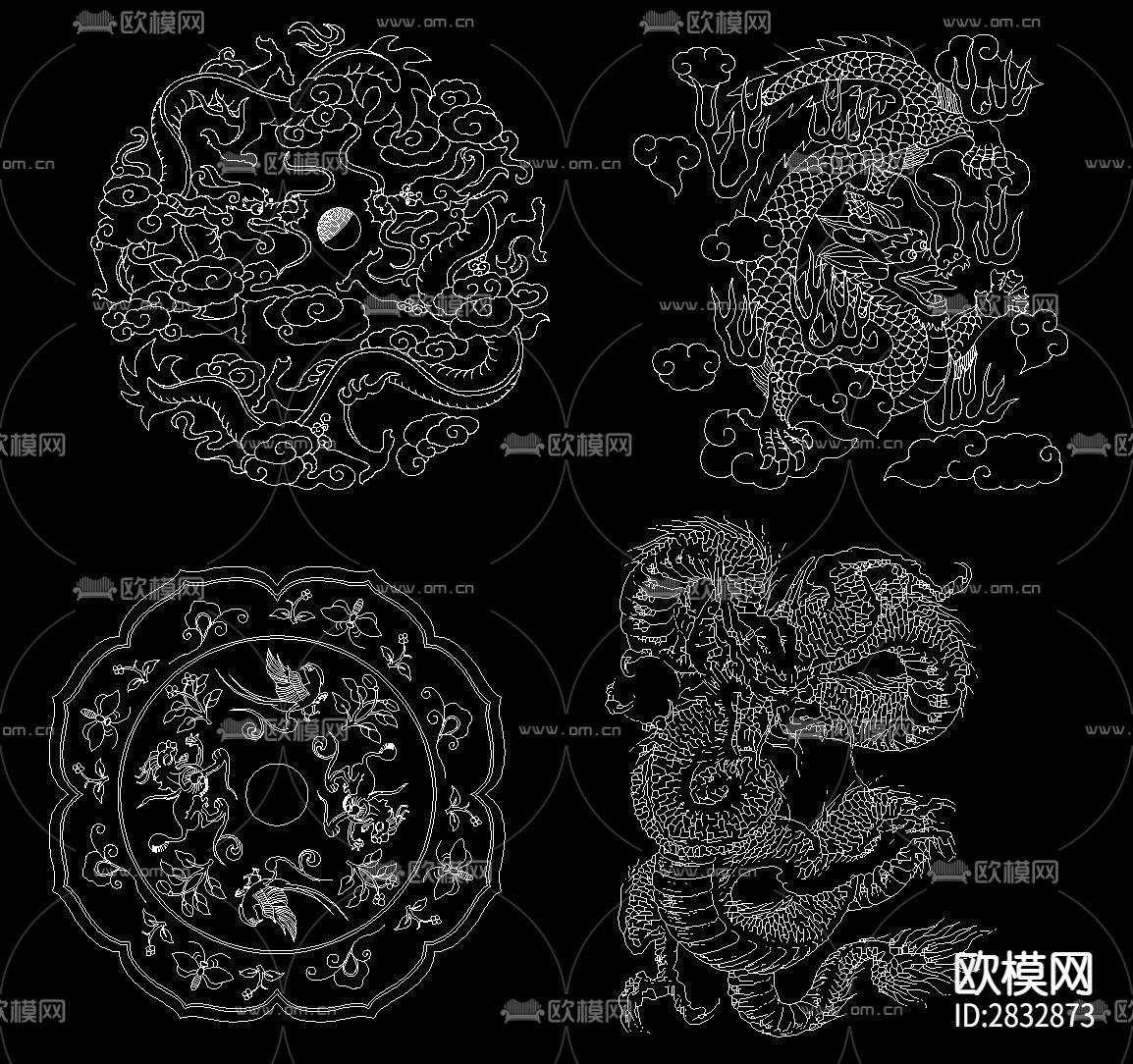 龙凤cad图库下载（渲染图9）