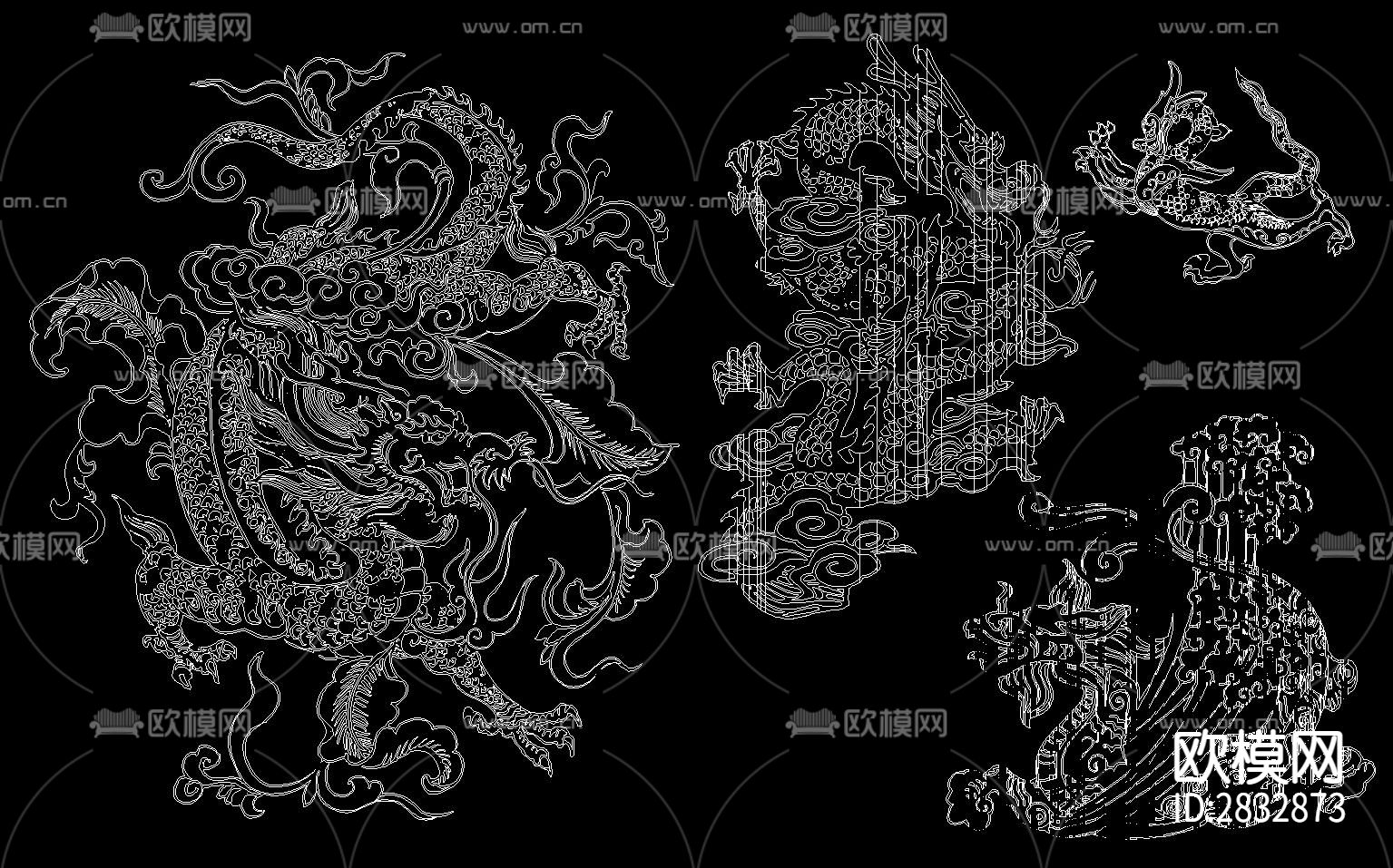 龙凤cad图库下载（渲染图3）