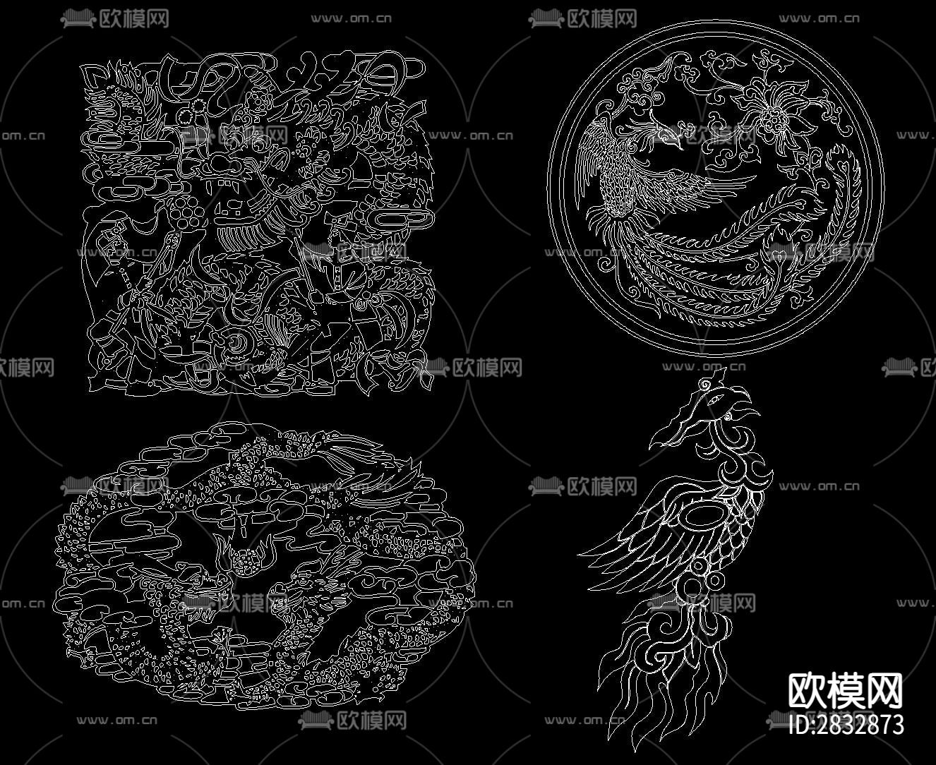 龙凤cad图库下载（渲染图6）