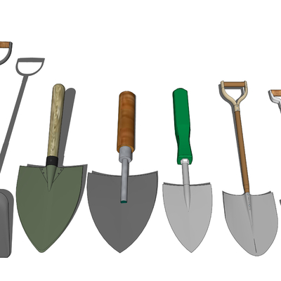  铁铲 铲子su模型 