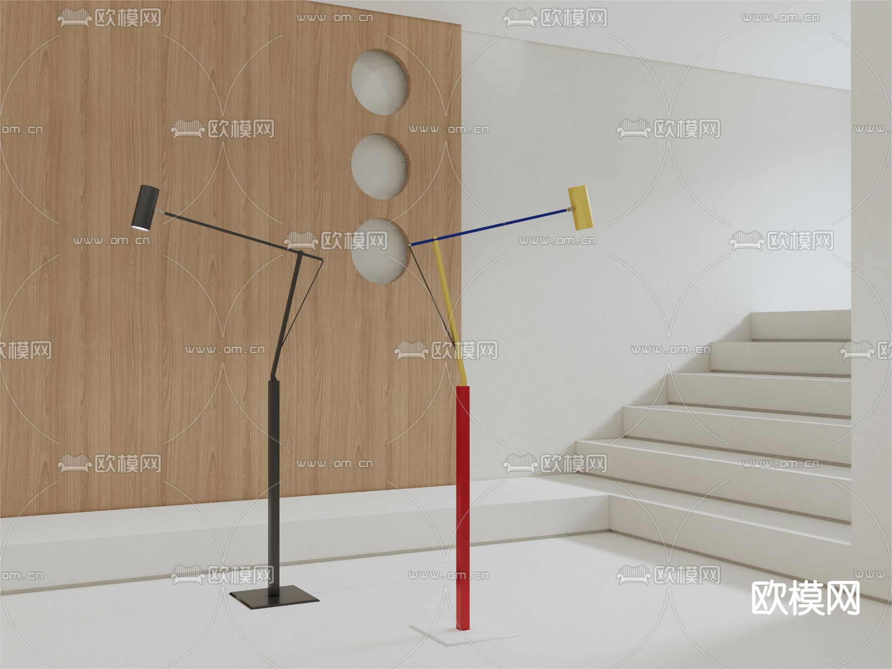 落地灯su模型下载（渲染图1）