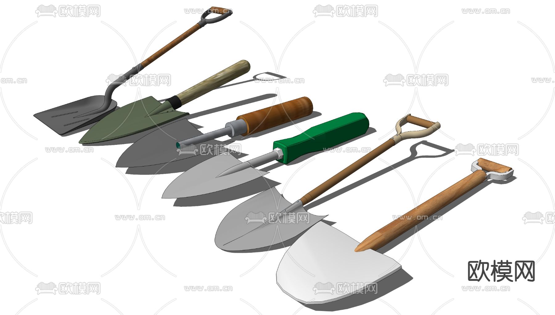 铁铲 铲子su模型下载（渲染图1）