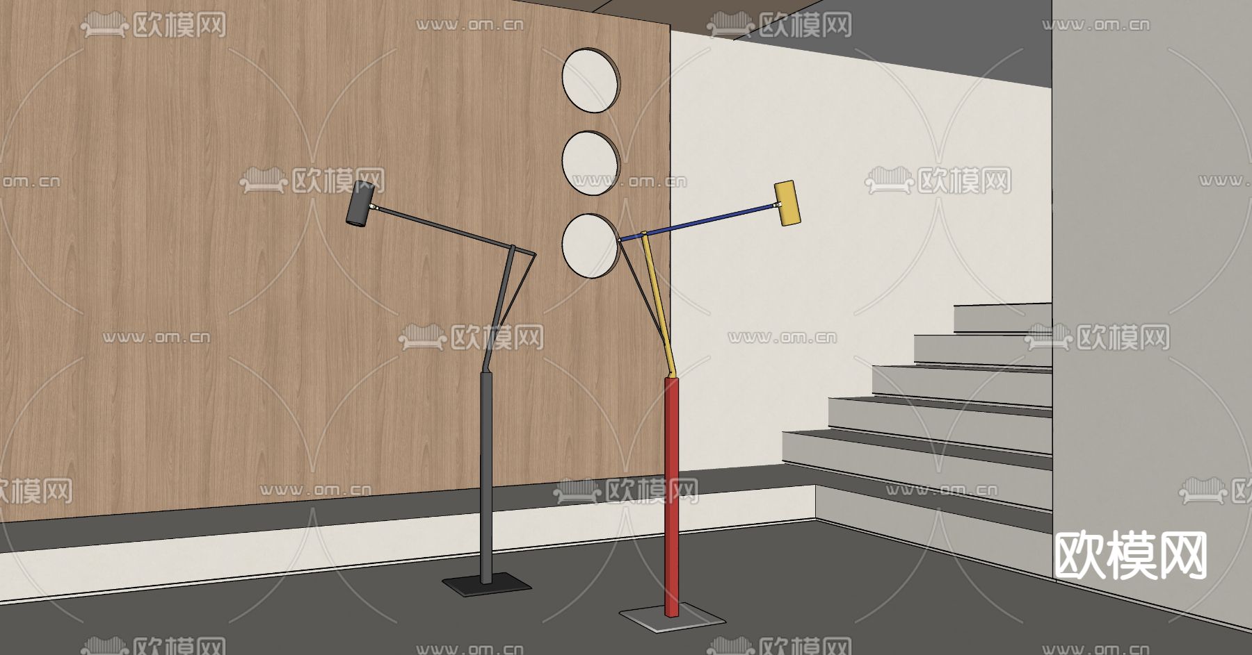 落地灯su模型下载（渲染图2）