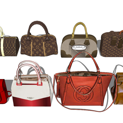  女士手提包su模型 