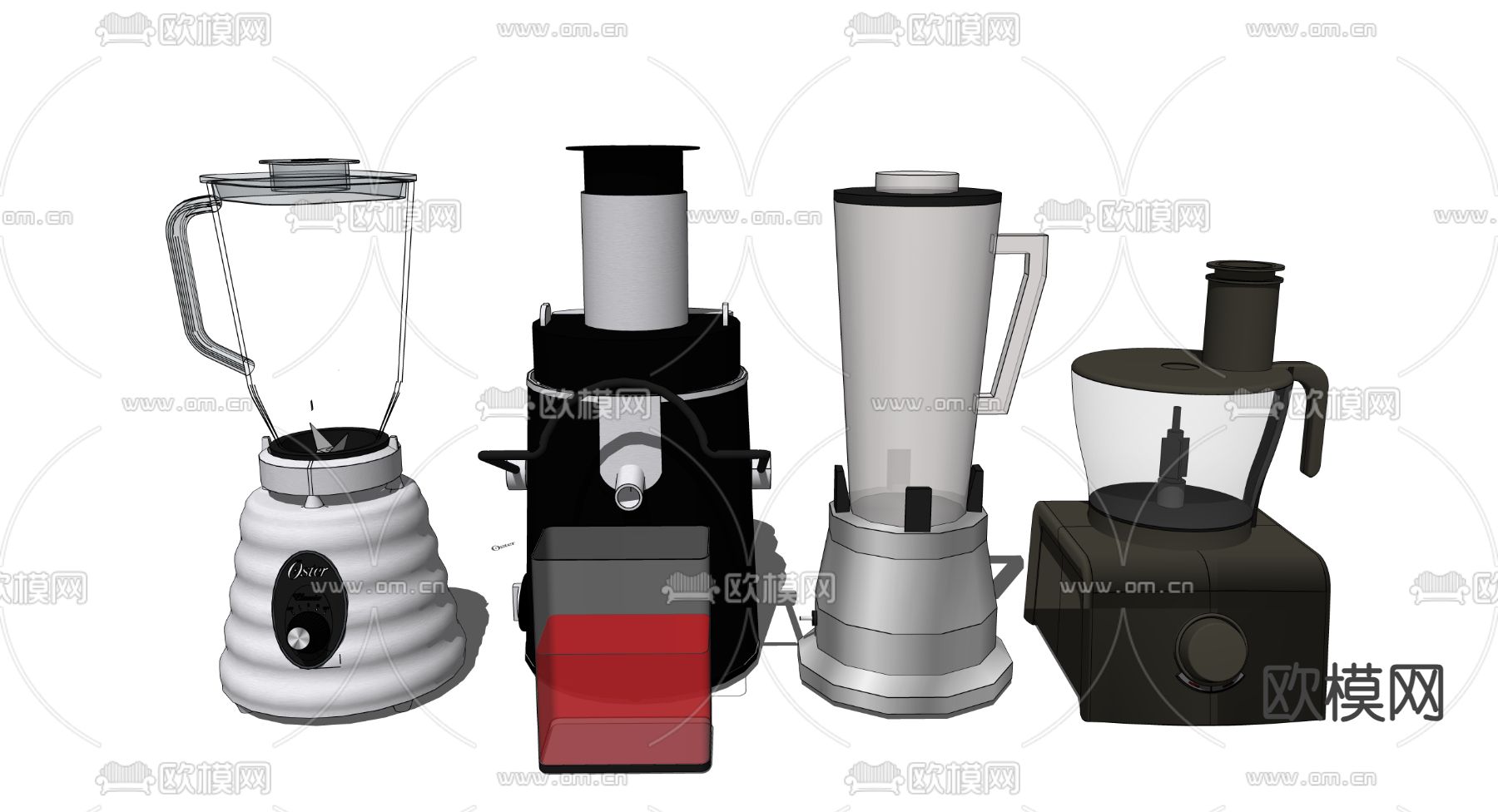 榨汁机su模型下载