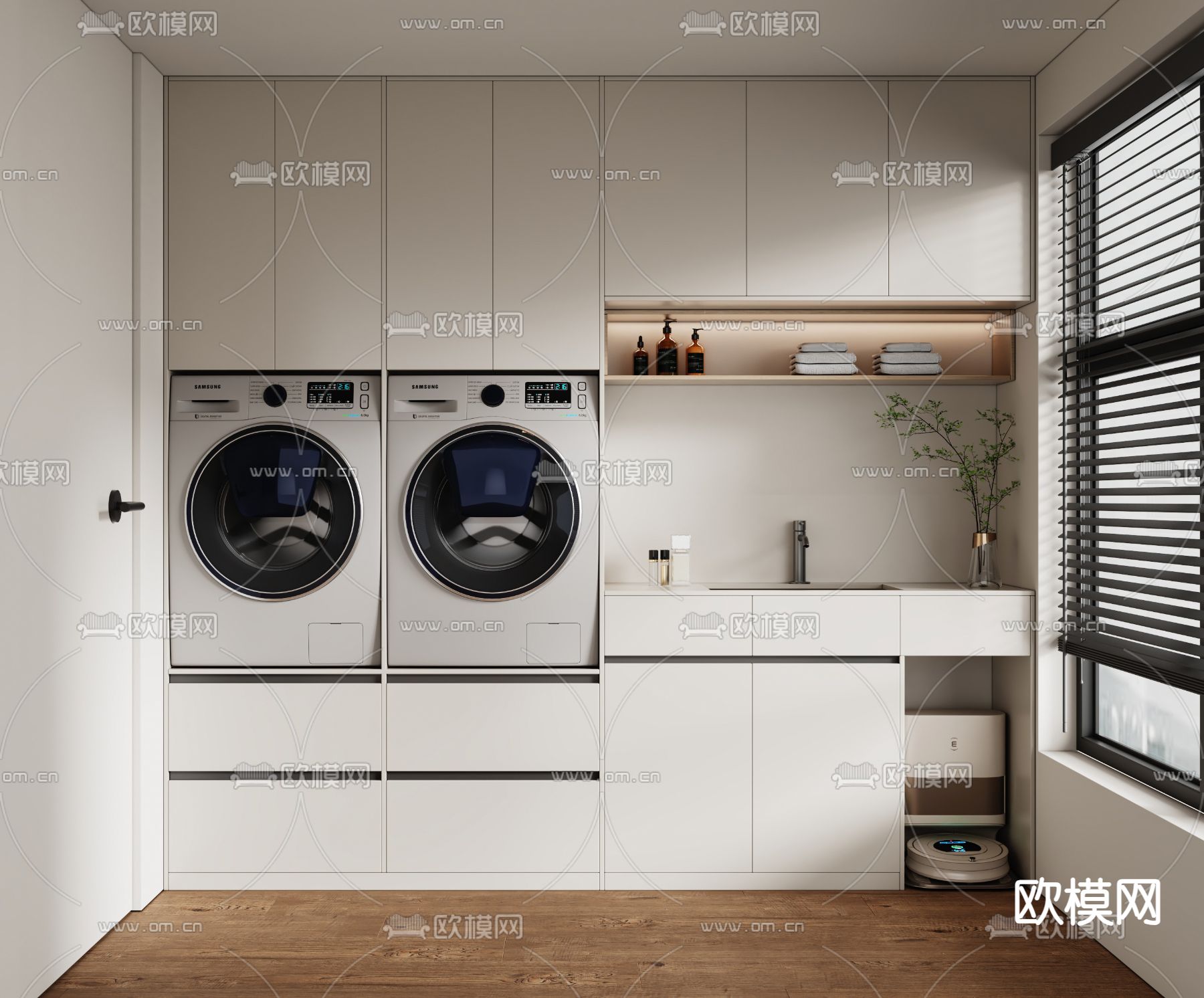 阳台柜 洗衣机柜3d模型下载