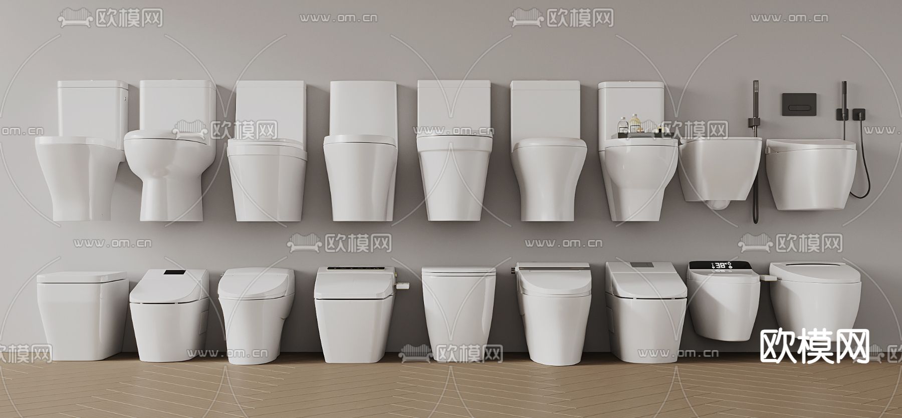 智能马桶 坐便器3d模型下载