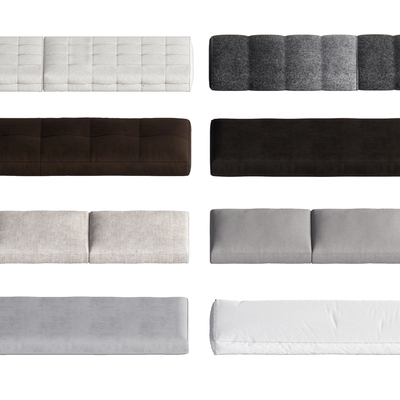  现代飘窗垫 坐垫su模型 