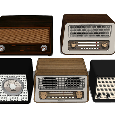  音响播放器su模型 