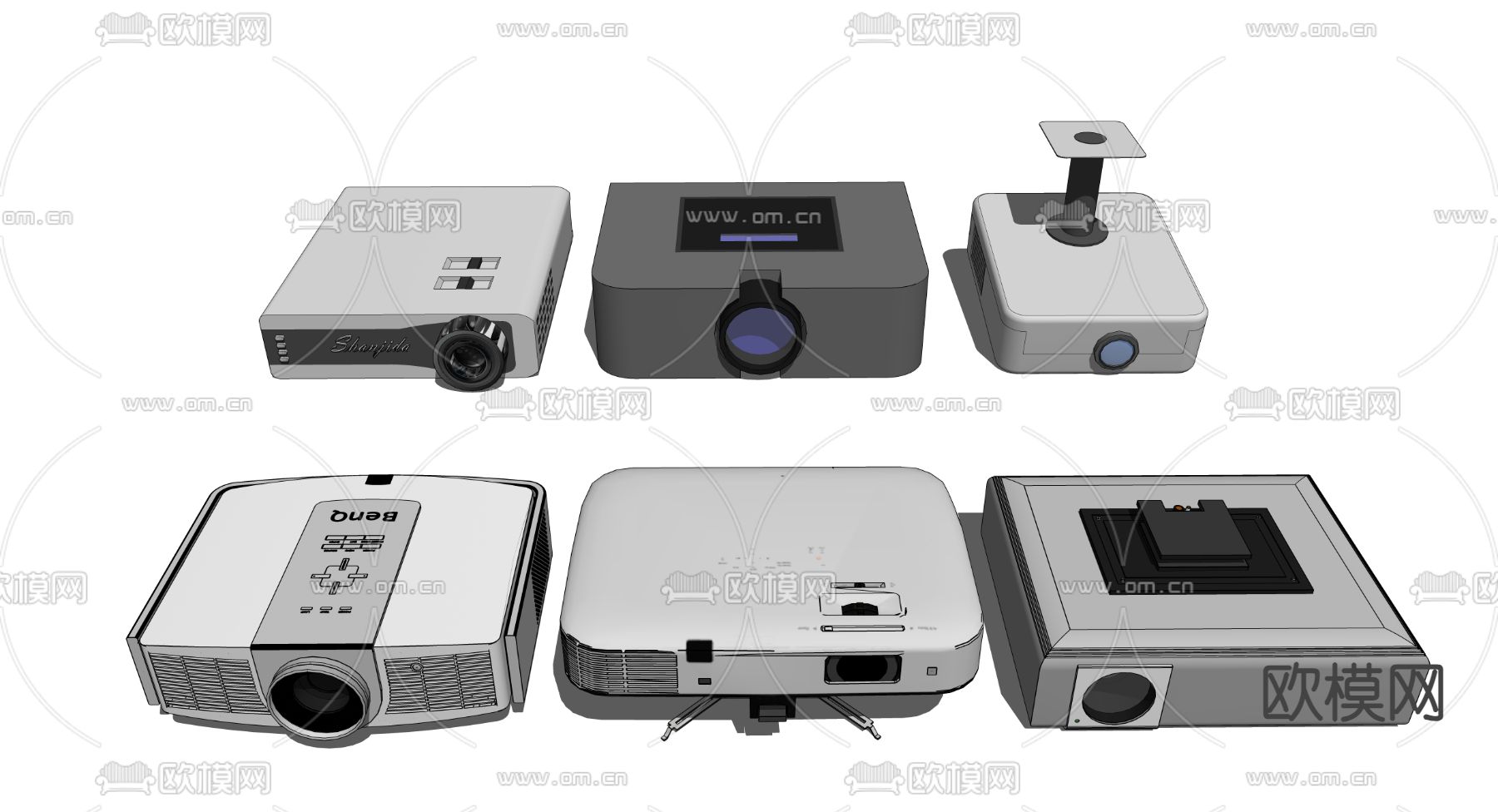 投影仪su模型下载（渲染图1）
