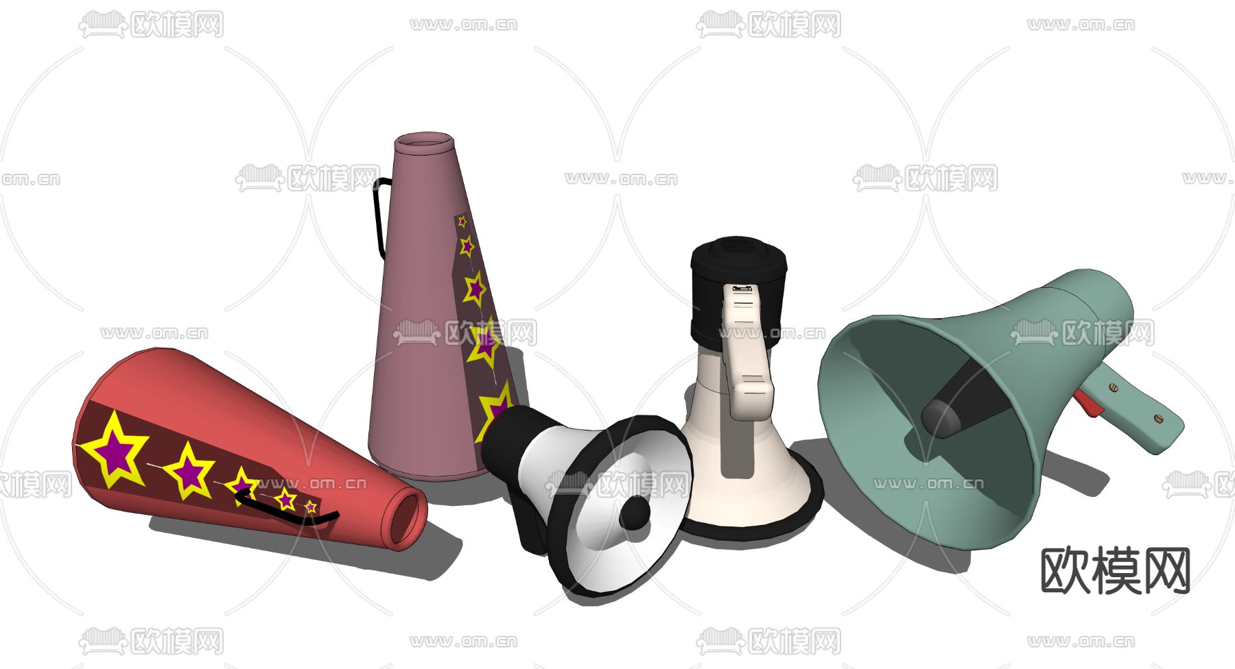 喇叭话筒su模型下载