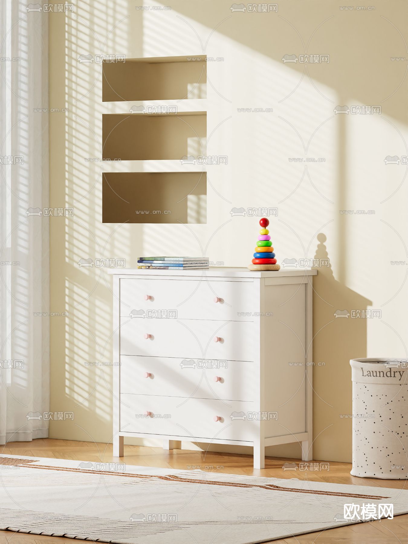 边柜 斗柜3d模型下载