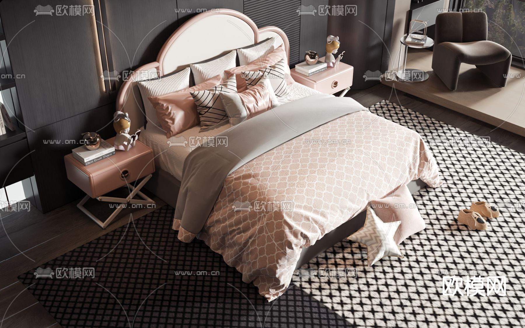 公主床 儿童床3d模型下载