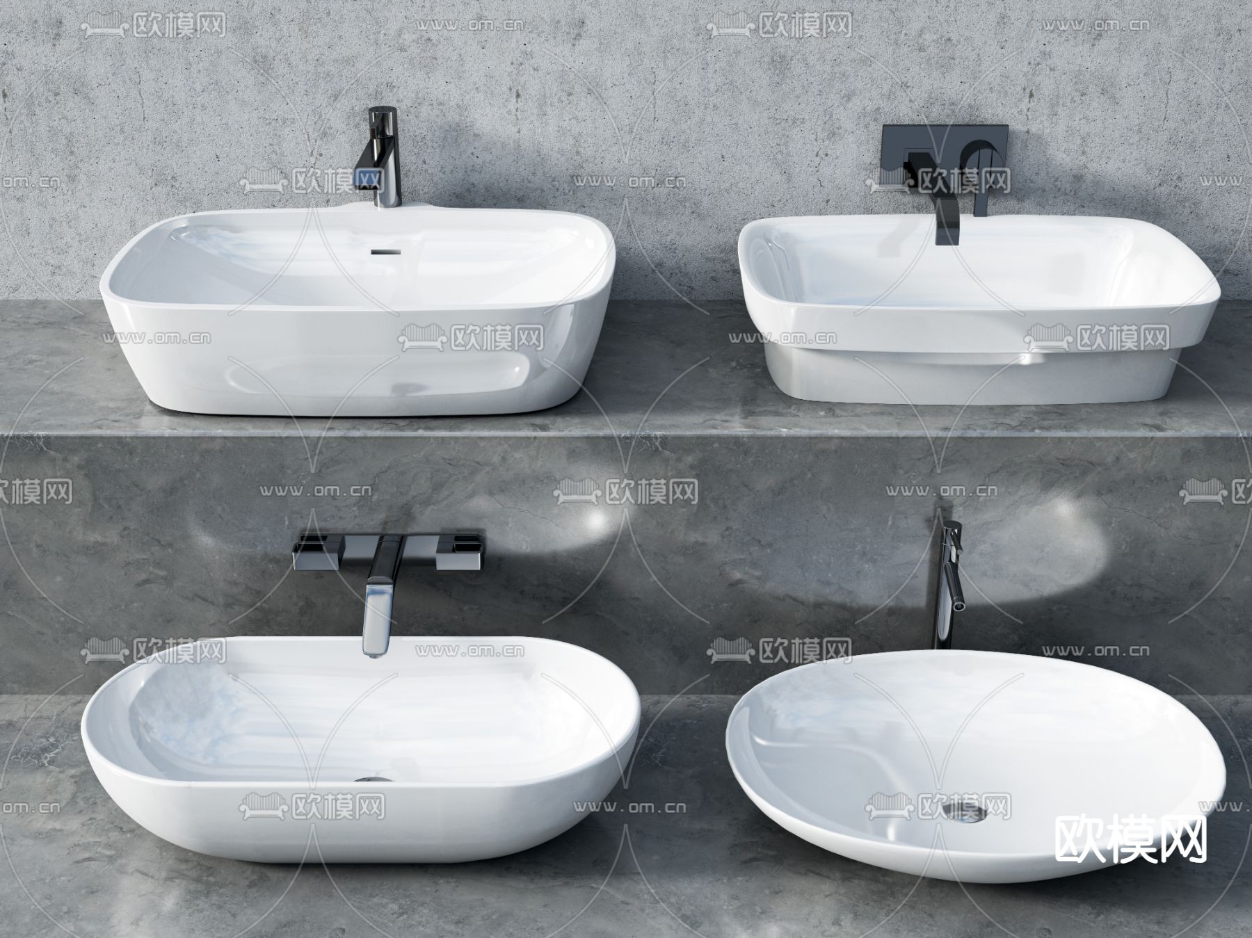 台盆 洗手盆3d模型下载