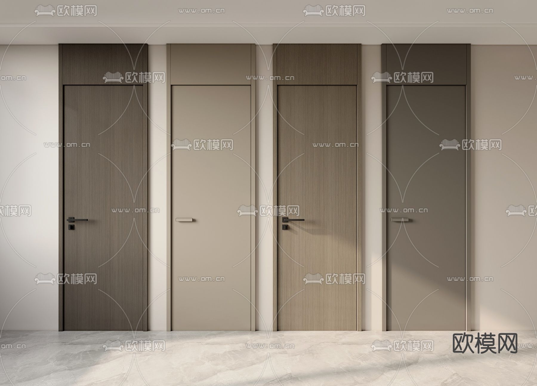 现代通顶门 单开门 房门su模型下载_ID14267594_sketchup模型下载-欧模网