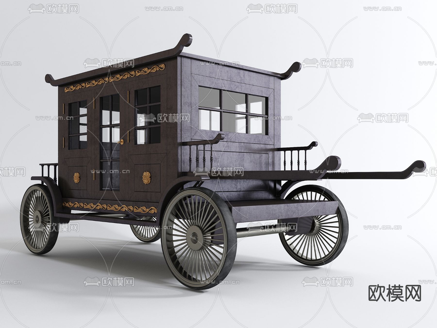 交通工具 马车3d模型下载