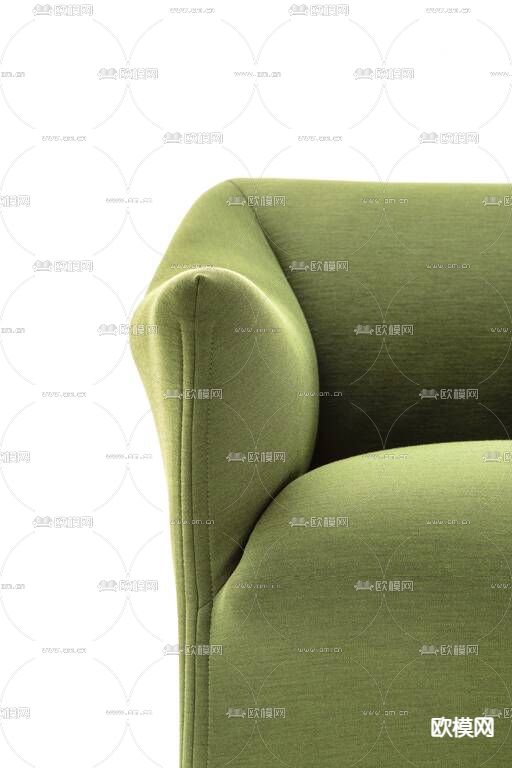 Cassina单人沙发3d模型下载（渲染图2）