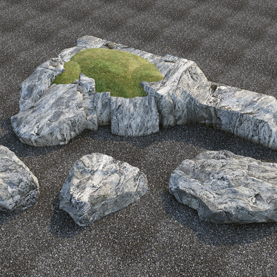 泰山石 纹理石 云石su模型